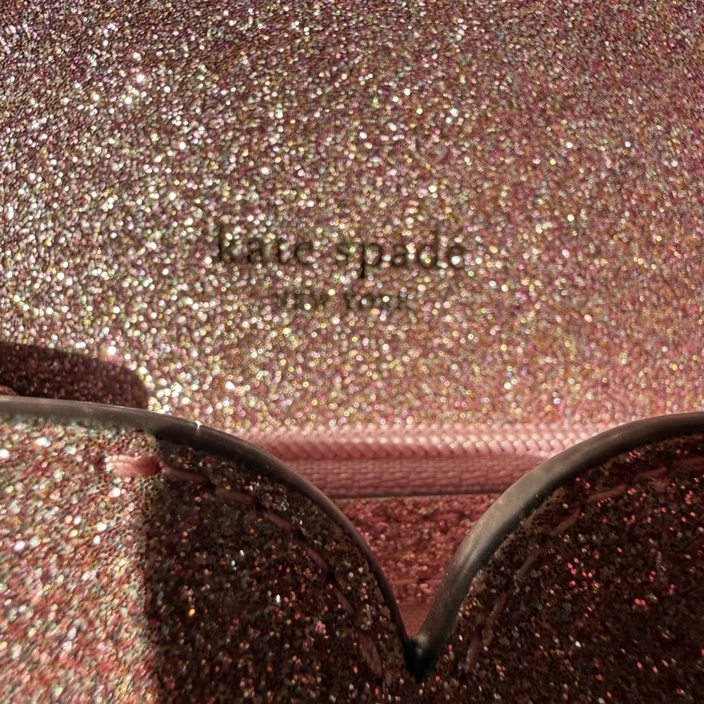Kate Spade Pink Glitter Shimmer Nicola Twistlock Crossbody Bag
